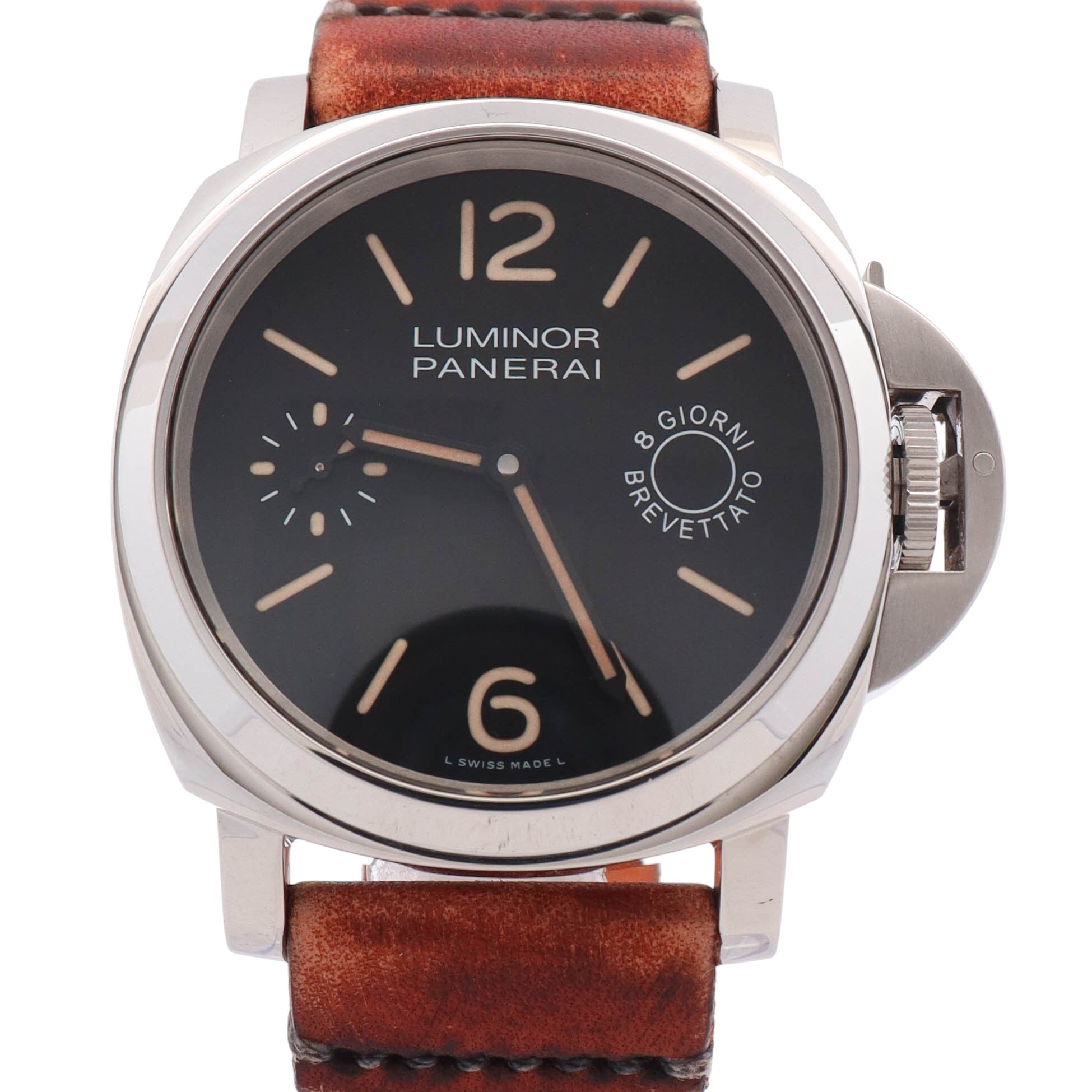 Panerai Luminor 44mm Black Dial Watch Ref# PAM00590