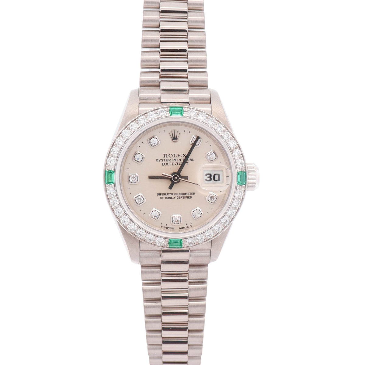 Rolex Datejust 26mm Silver Dial Watch Ref# 69079