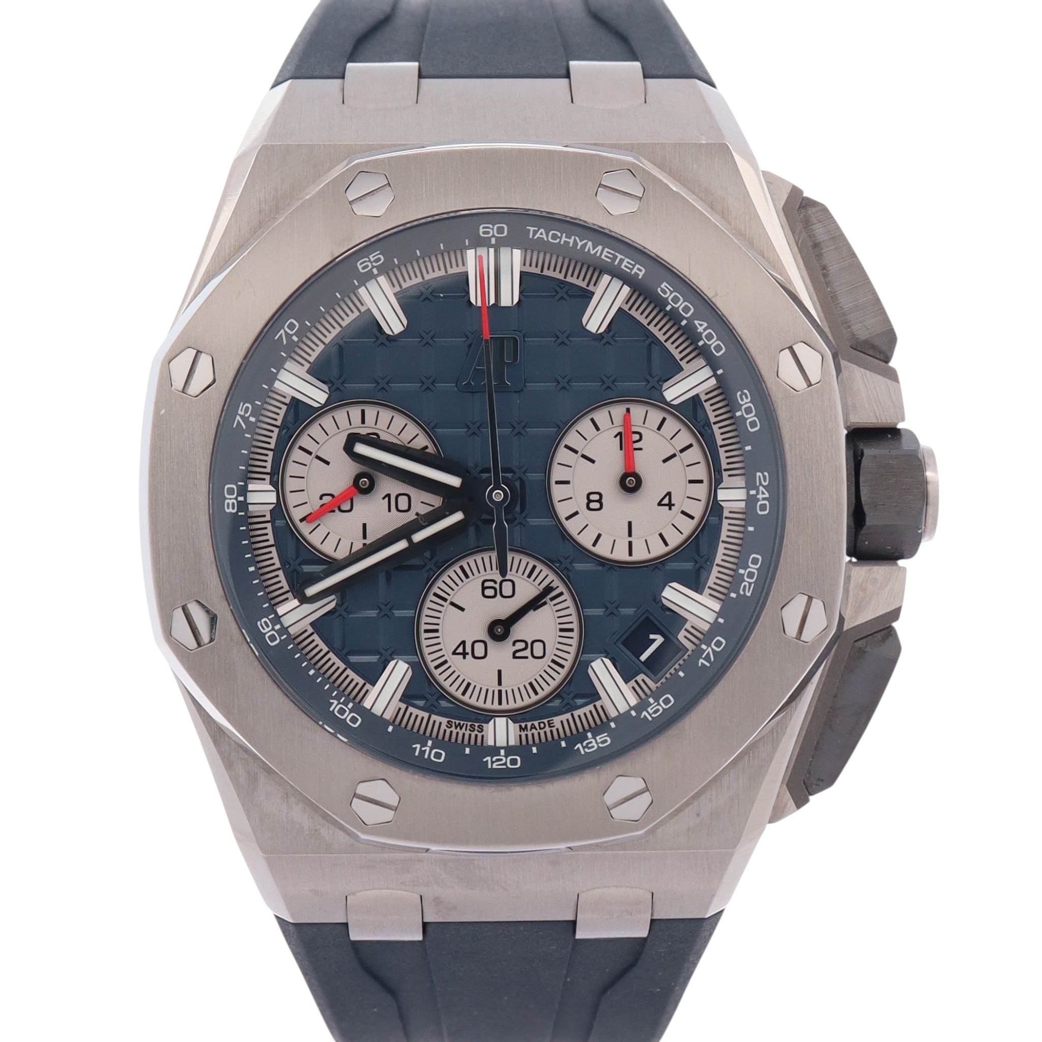 Audemars Piguet Royal Oak Offshore 43mm Blue Dial Watch Ref# 26420TI.OO.A027CA.01