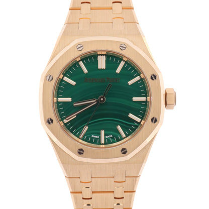 Audemars Piguet Royal Oak 37mm Green Malachite Dial Watch Ref# 15553BA.OO.1356BA.04