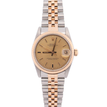 Rolex Datejust 31mm Champagne Dial Watch Ref# 68273