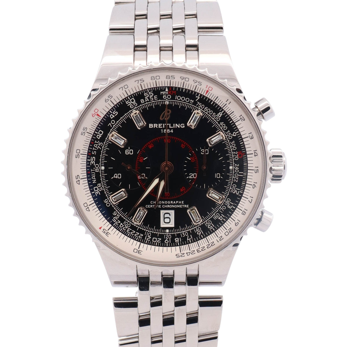 Breitling Montbrilliant Legende 47mm Black Dial Watch Ref# A23340