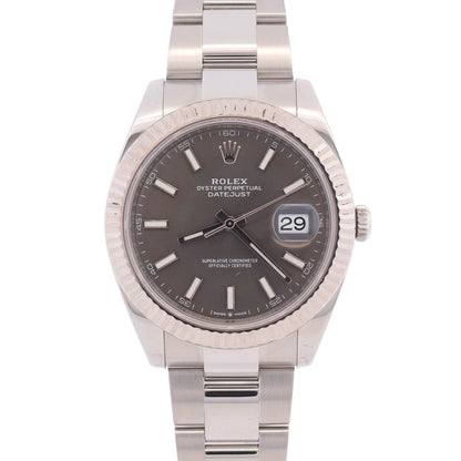 Rolex Datejust 41mm Rhodium Dial Watch Ref# 126334