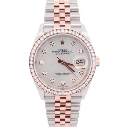 Rolex Datejust 36mm Factory White MOP Dial Watch Ref# 126281RBR