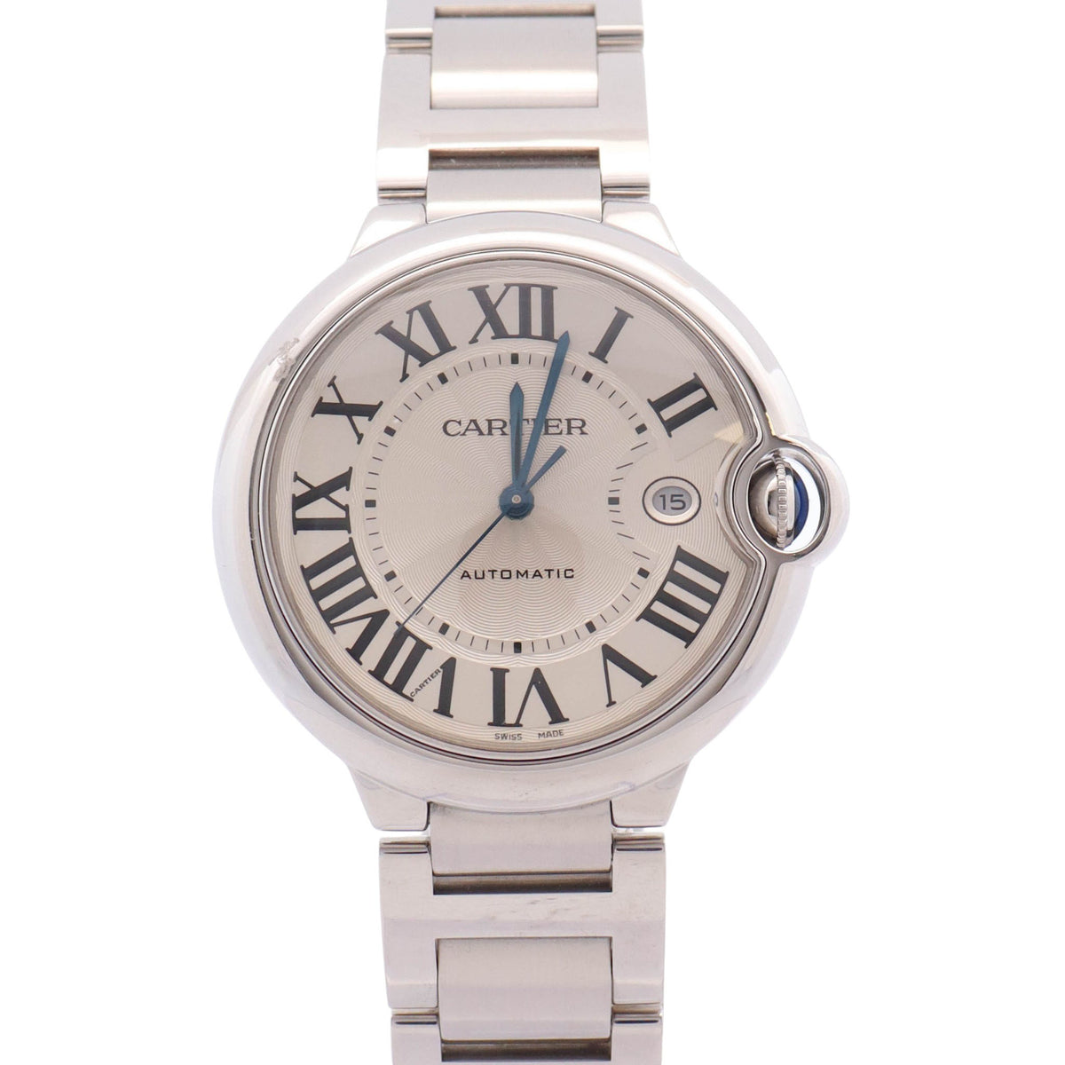 Cartier Ballon Bleu 42mm Silver Dial Watch Ref# W69012Z4