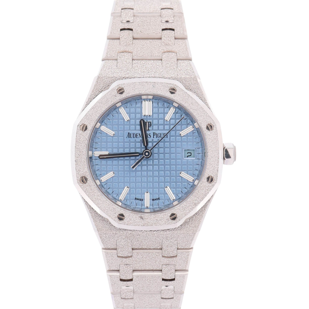 Audemars Piguet Royal Oak 34mm Blue Dial Watch Ref# 77353BC.GG.1263BC.01