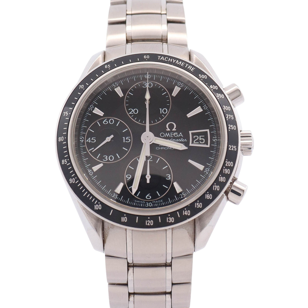 Omega Speedmaster Date 40mm Black Dial Watch Ref# 3210.50.00