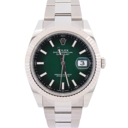 Rolex Datejust 41mm Ombre Green Dial Watch Ref# 126334