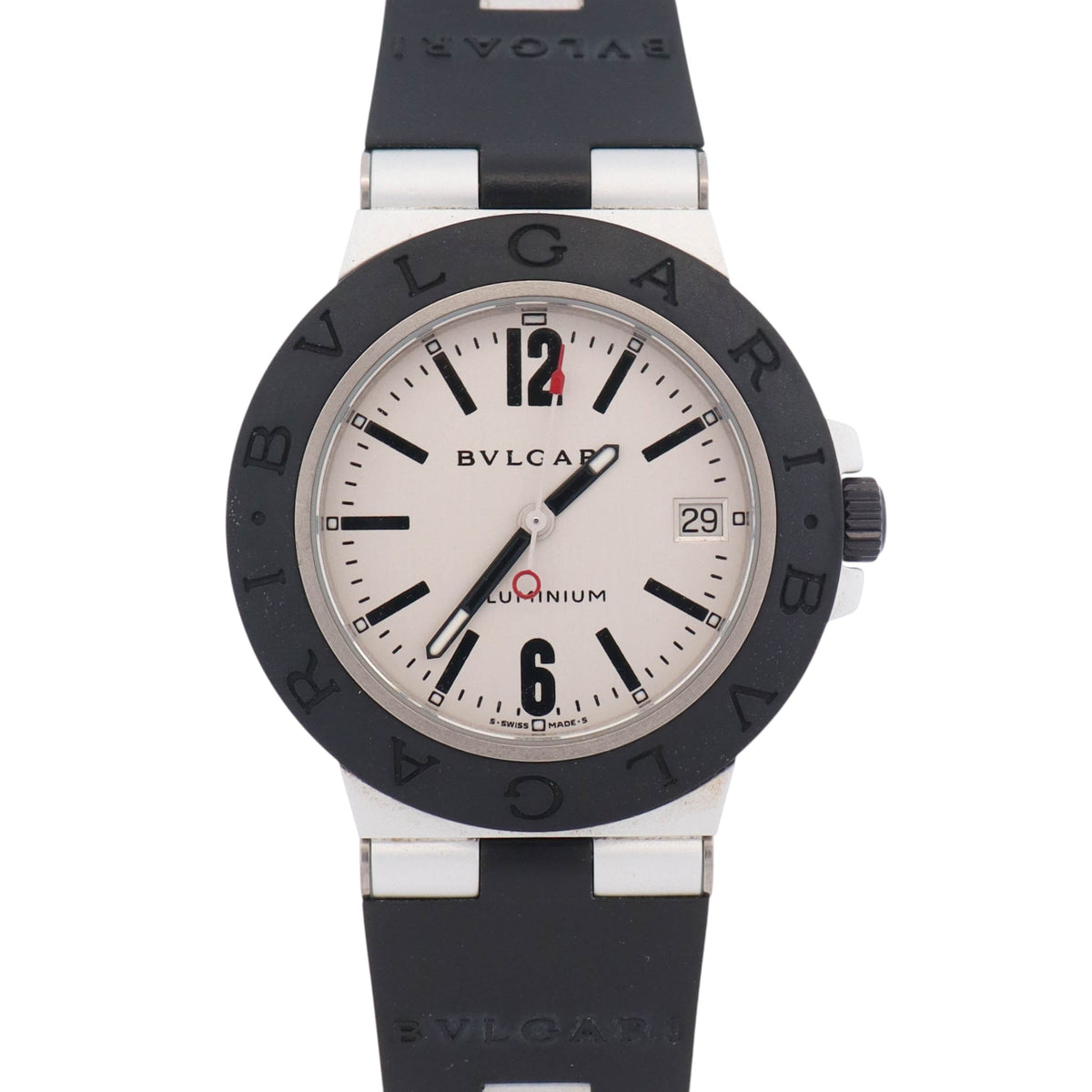 Bvlgari Diagono 29mm White Dial Watch Ref# AL38TA - Happy Jewelers Fine Jewelry Lifetime Warranty