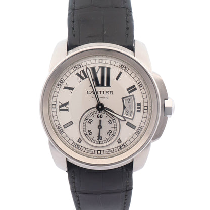 Cartier Calibre 42mm Silver Dial Watch Ref# W7100013