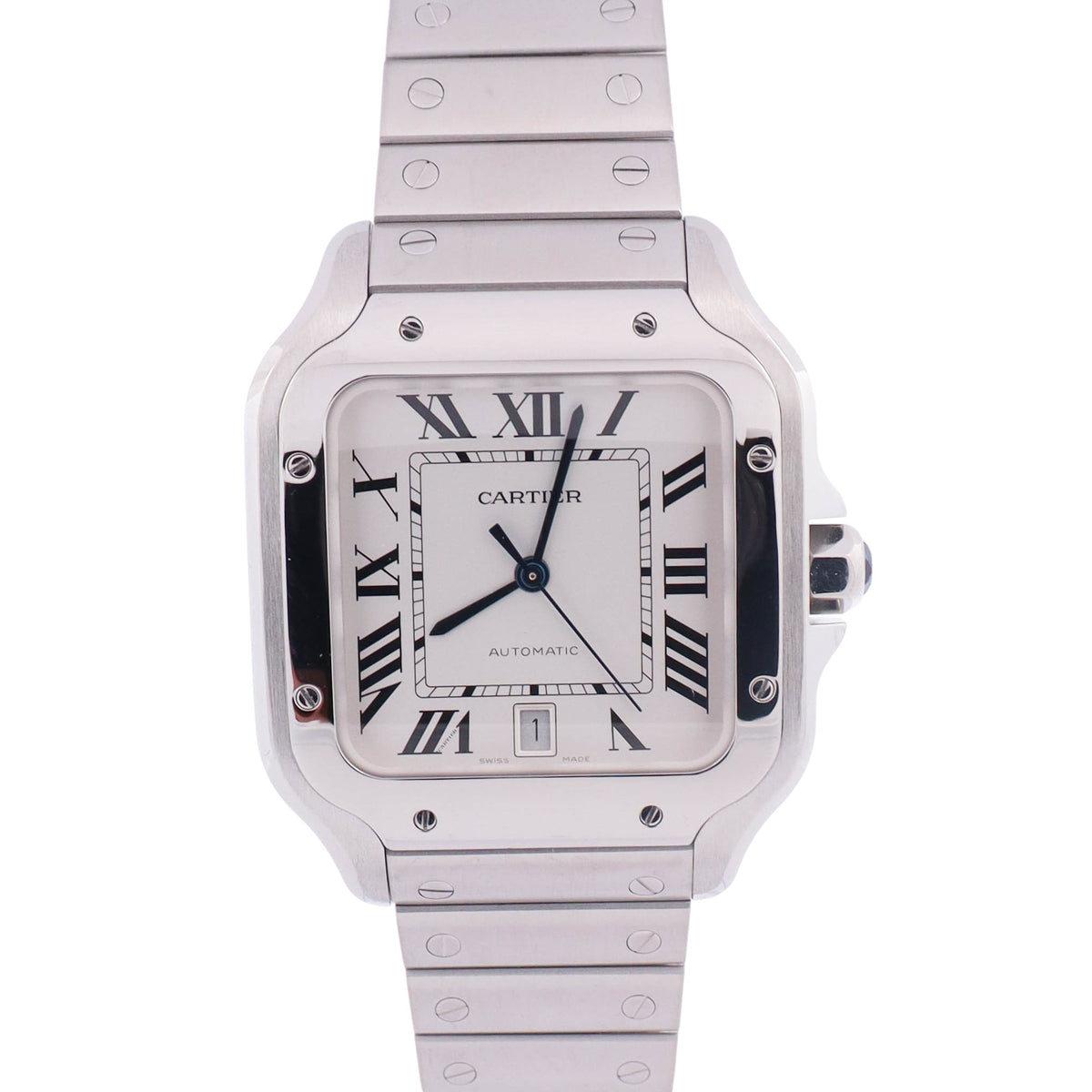 Cartier Santos 40mm White Dial Watch Ref# WSSA0009
