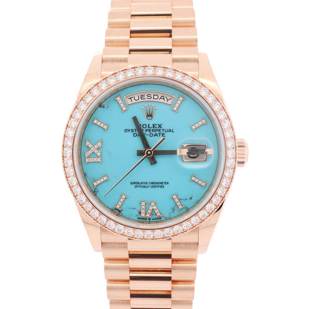 Rolex Day-Date 36mm Turquoise Dial Watch Ref# 128348RBR