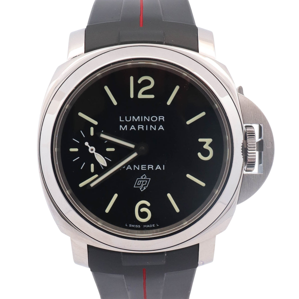 Panerai Luminor Marina Logo 44mm Black Dial Watch Ref# PAM01005