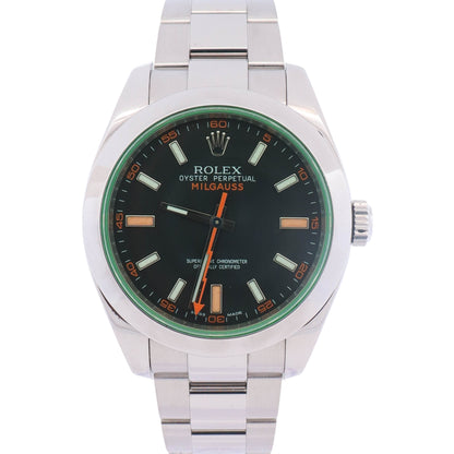Rolex Milgauss 40mm Black Dial Watch Ref# 116400GV