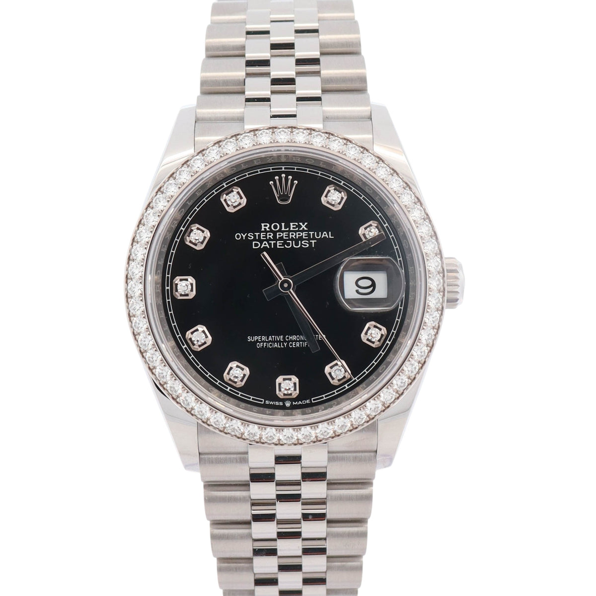 Rolex Datejust 36mm Black Dial Watch Ref# 126284RBR