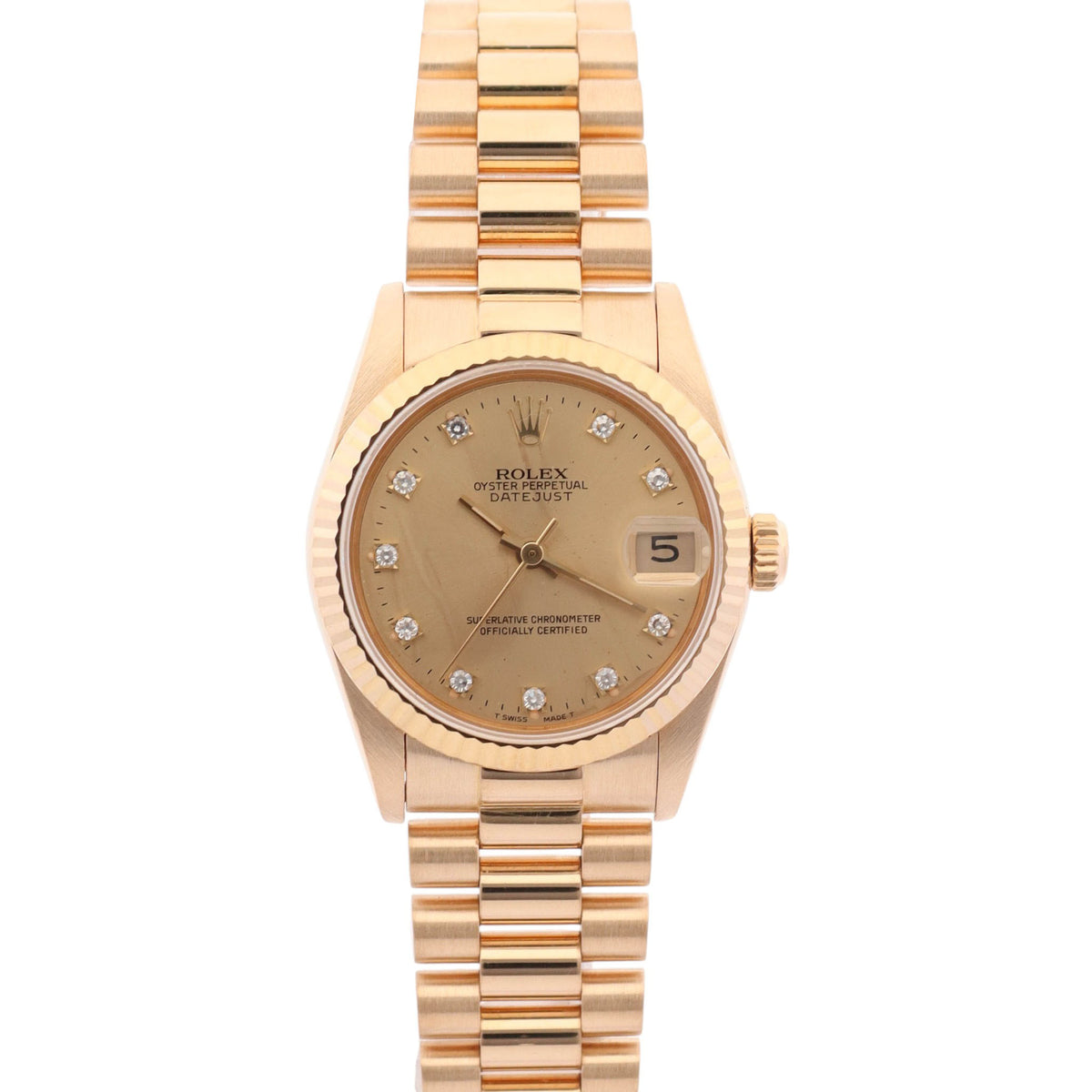 Rolex Datejust 31mm Champagne Dial Watch Ref# 68278