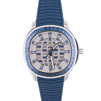 Patek Philippe Aquanaut 38.8mm Factory Set Sapphire and Diamond Dial Watch Ref# 5268/461G-001