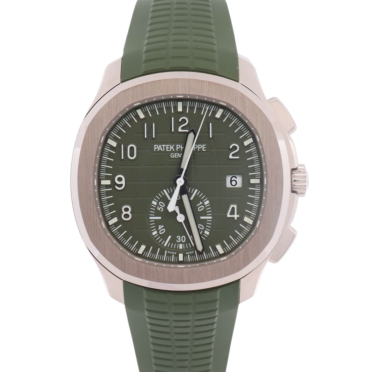 Patek Philippe Aquanaut 42mm Green Dial Watch Ref# 5968G-010