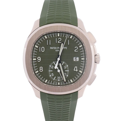 Patek Philippe Aquanaut 42mm Green Dial Watch Ref# 5968G-010