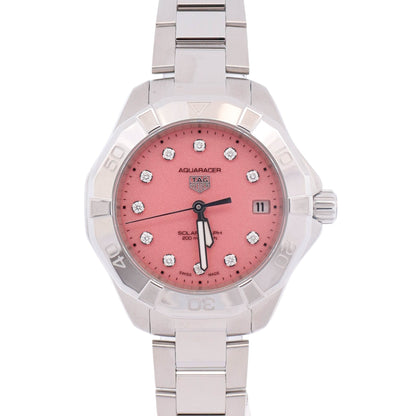 Tag Heuer Aquaracer Professional 200 Solargraph 34mm Pink Dial Watch Ref# WBP1318.BA0005