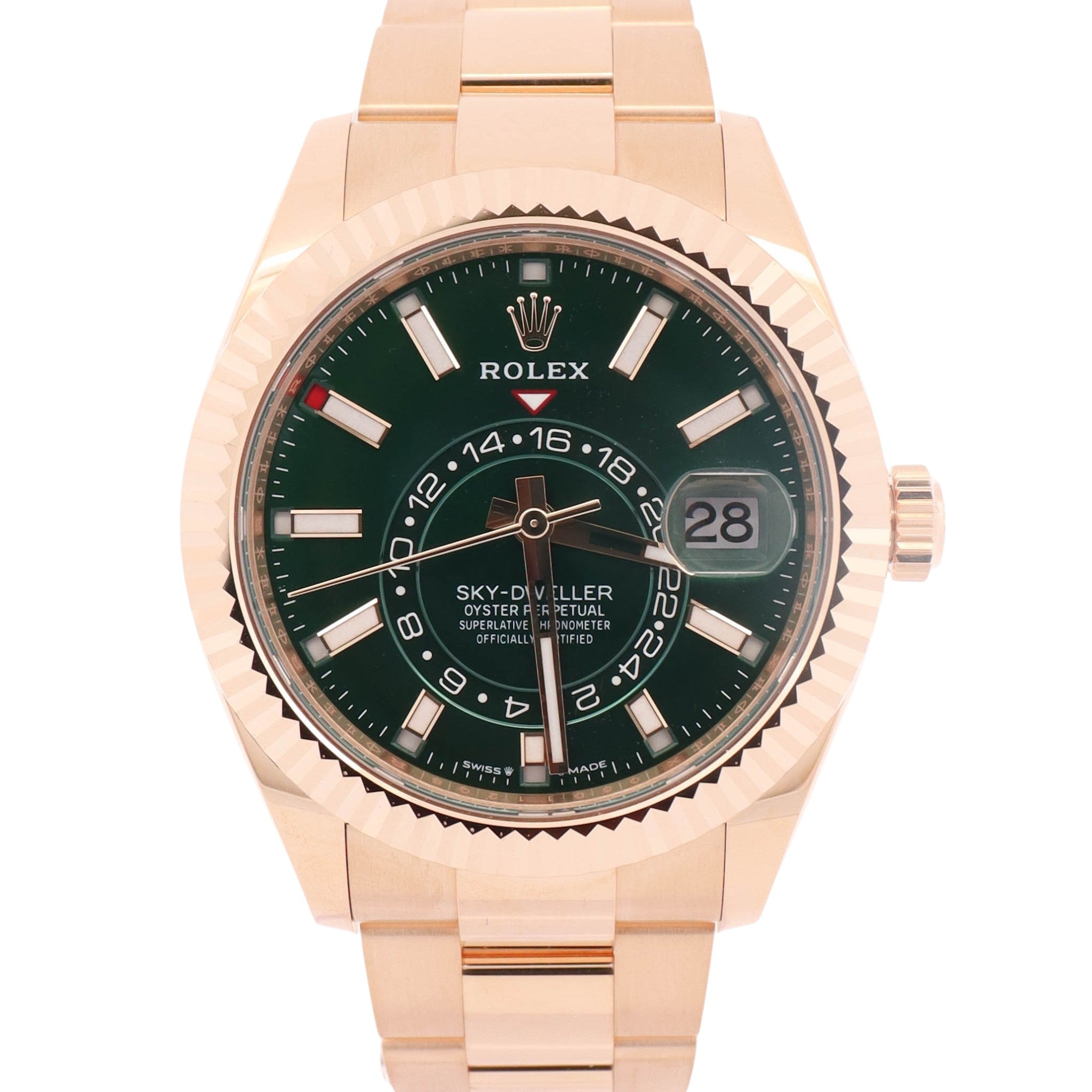 Rolex Sky-Dweller 42mm Green Dial Watch Ref# 336938 – Happy Jewelers