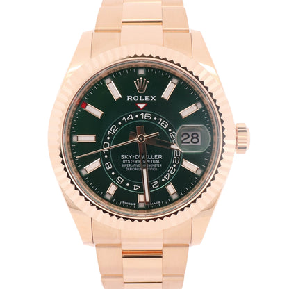 Rolex Sky-Dweller 42mm Green Dial Watch Ref# 336938