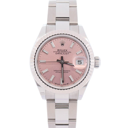 Rolex Datejust 28mm Pink Dial Watch Ref# 279174