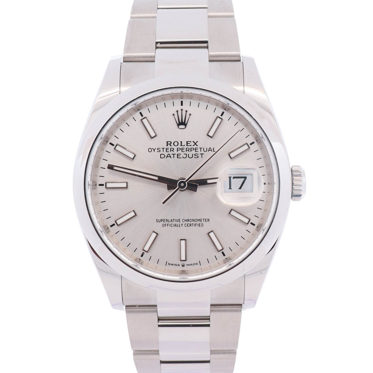 Rolex Datejust 36mm Silver Dial Watch Ref# 126200