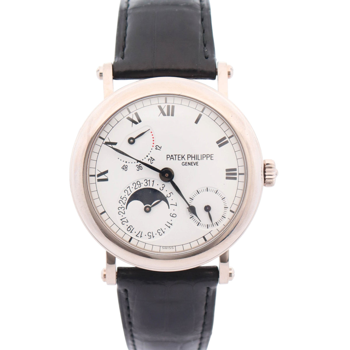 Patek Philippe Complications 36mm White Dial Watch Ref# 5054G-001