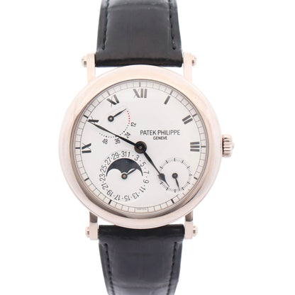 Patek Philippe Complications 36mm White Dial Watch Ref# 5054G-001