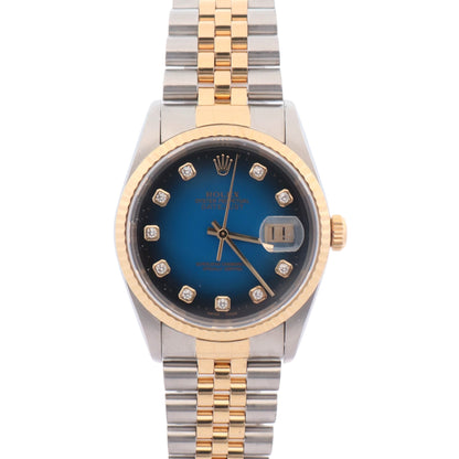 Rolex Datejust 36mm Blue Dial Watch Ref# 16233