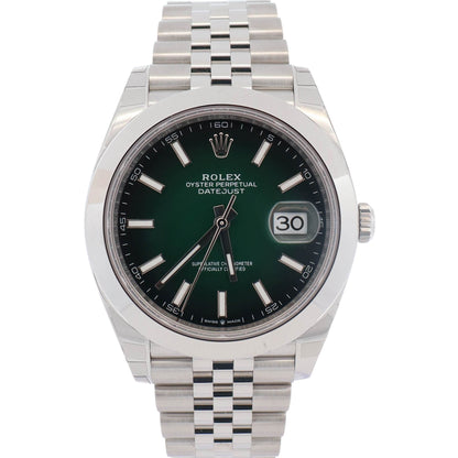 Rolex Datejust 41mm Ombre Green Dial Watch Ref# 126300