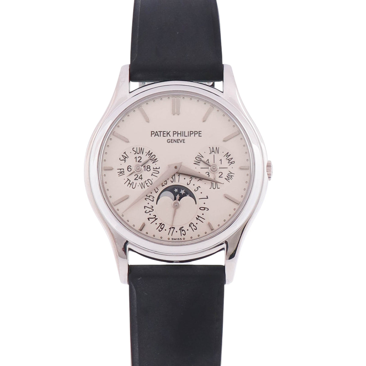 Patek Philippe Perpetual Calendar 37mm White Dial Watch Ref# 5140G-001