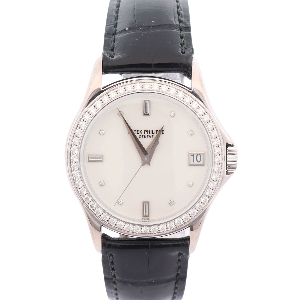 Patek Philippe Calatrava 37mm White Dial Watch Ref# 5108G-012