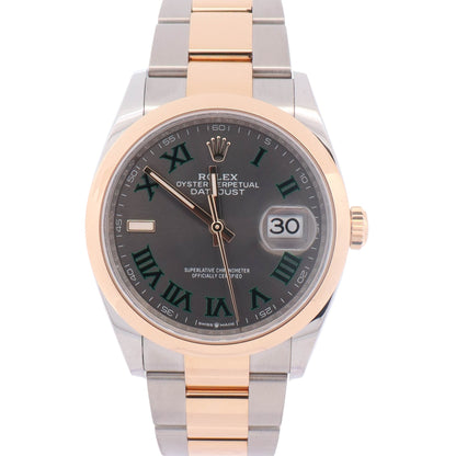 Rolex Datejust 36mm Wimbledon Dial Watch Ref# 126203