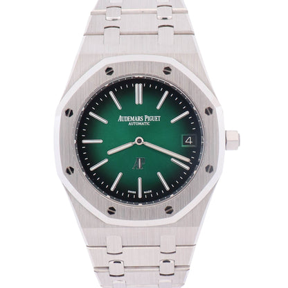 Audemars Piguet Royal Oak "Jumbo" 39mm Green Dial Watch Ref# 15202PT.OO.1240PT.01