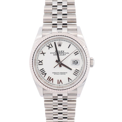 Rolex Datejust 36mm White Dial Watch Ref# 126234