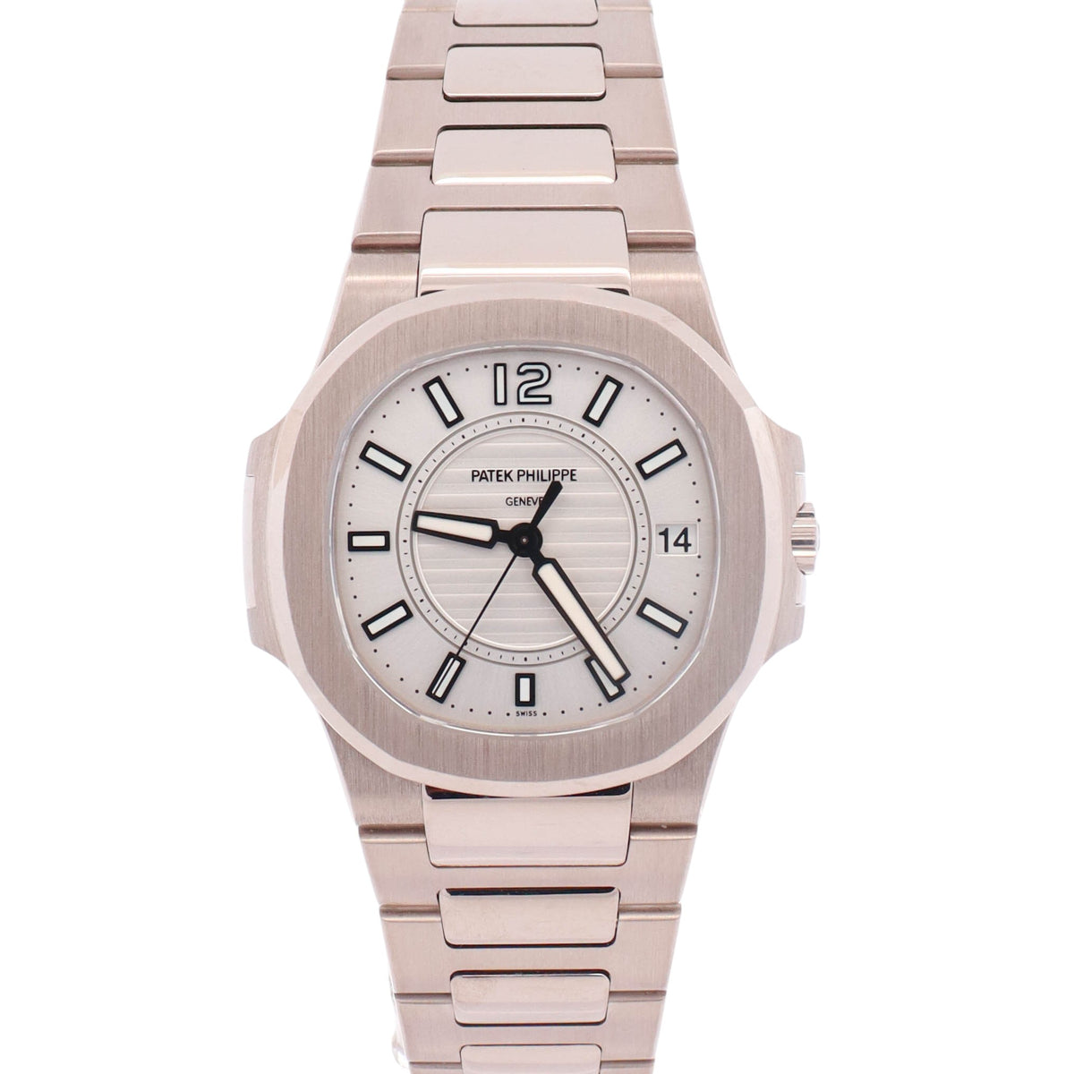 Patek Philippe Nautilus 31mm White Dial Watch Ref# 7011/1G-001
