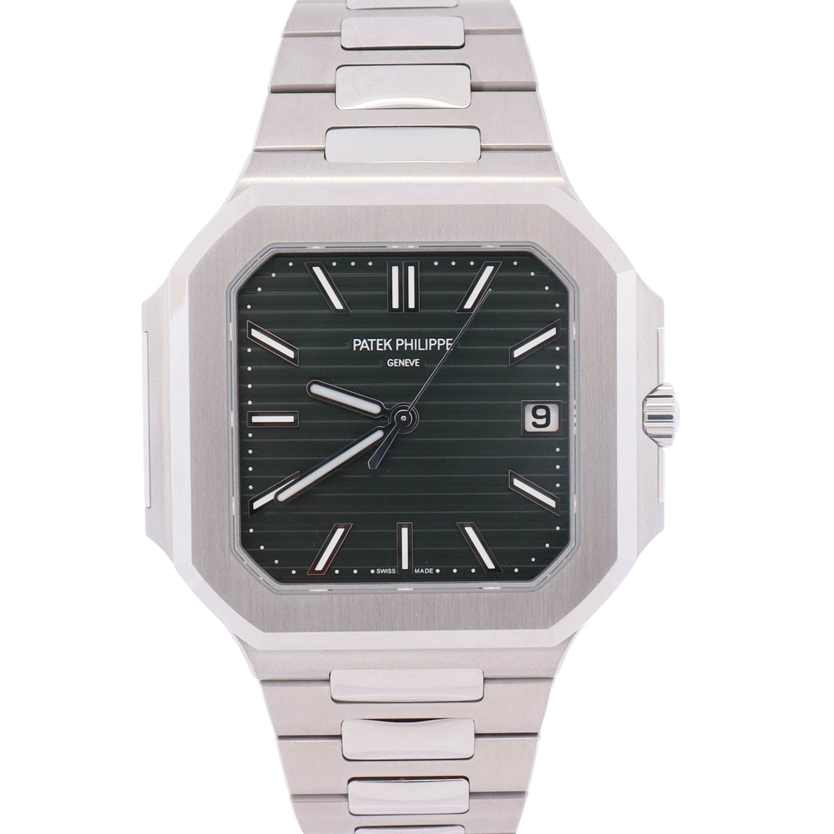 Patek Philippe Cubitis 45mm Green Dial Watch Ref# 5821/1A-001