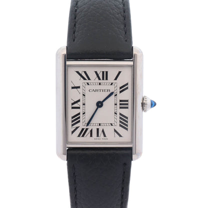 Cartier Tank Must Large 33.7 mm x 25.5 mm Silver Dial Watch Ref# WSTA0109