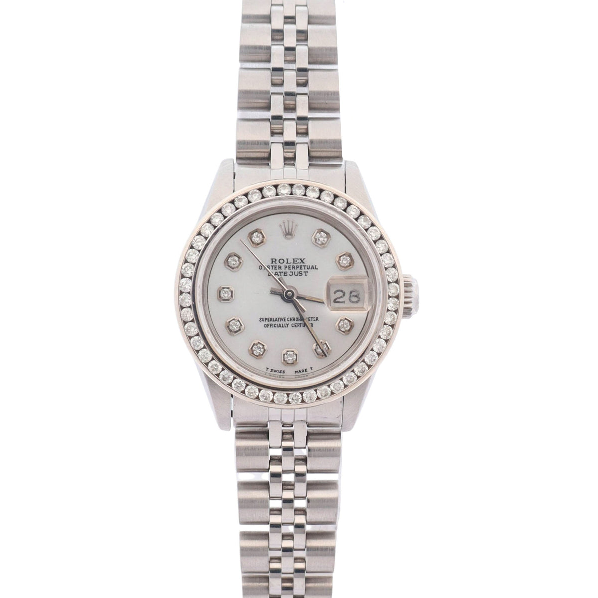 Rolex Datejust 26mm Custom MOP Diamond Dial Watch Ref# 69174