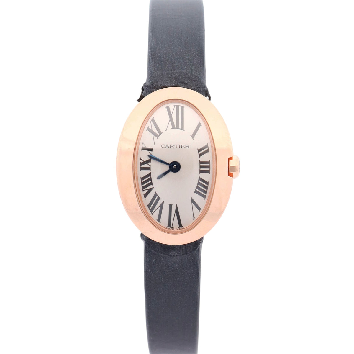 Cartier Baignoire 20.63mm x 25.30mm Silver Dial Watch Ref# W8000017
