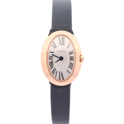 Cartier Baignoire 20.63mm x 25.30mm Silver Dial Watch Ref# W8000017