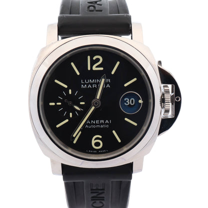 Panerai Luminor Marina Acciaio 44mm Black Dial Watch Ref: PAM00104