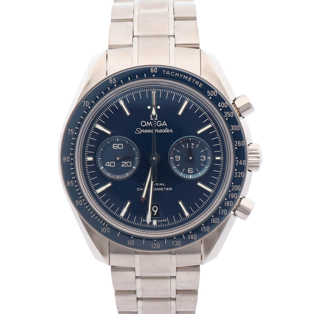Omega Speedmaster Two Counters 44.25mm Blue Chronograph Dial Watch Ref# 311.90.44.51.03.001