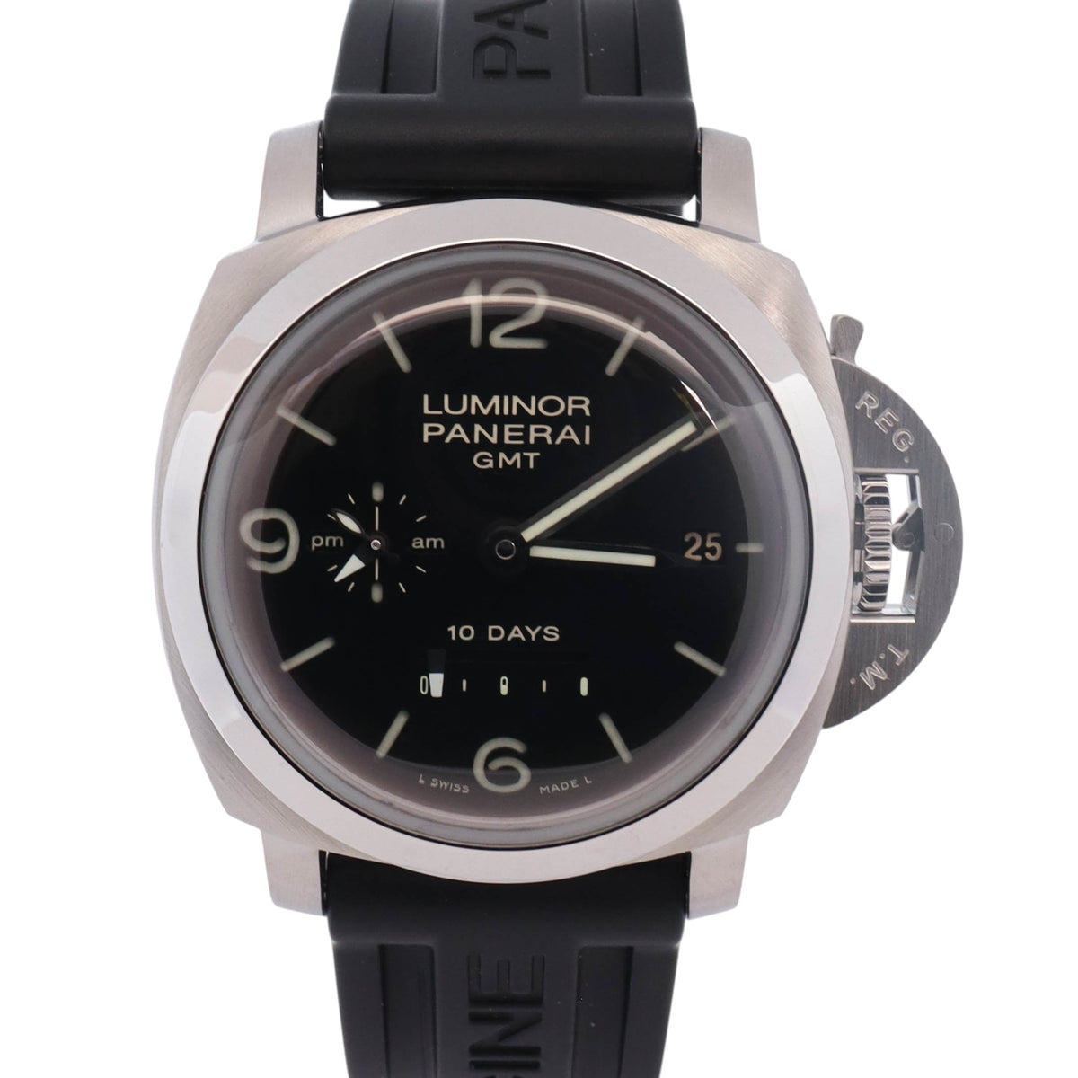Panerai Luminor Marina 1950 10 Days GMT 44mm White Dial Watch Ref# PAM00270
