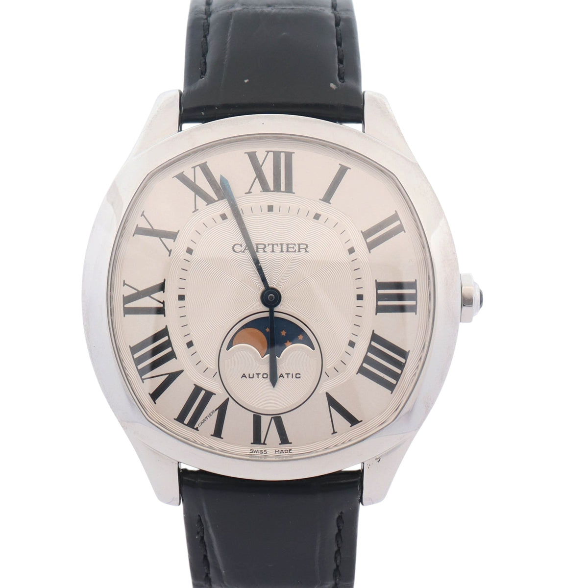 Cartier Drive De Moonphase 40mm Silver Dial Watch Ref# WSNM0008