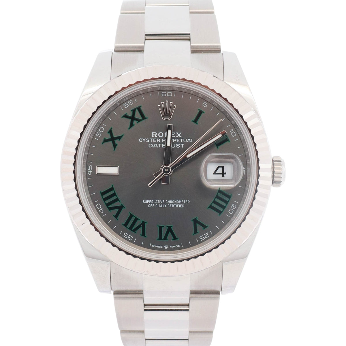 Rolex Datejust 41mm Wimbledon Dial Watch Ref# 126334