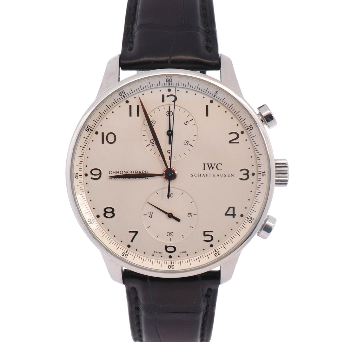 IWC Portuguese 41mm Silver Dial Watch Ref# IW371604