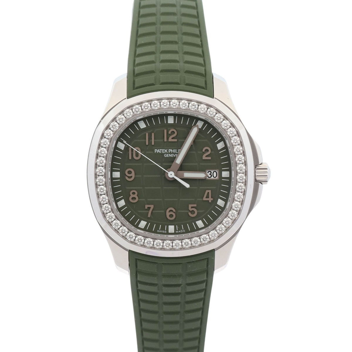 Patek Philippe Aquanaut 38mm Green Dial Watch Ref# 5267/200A-011